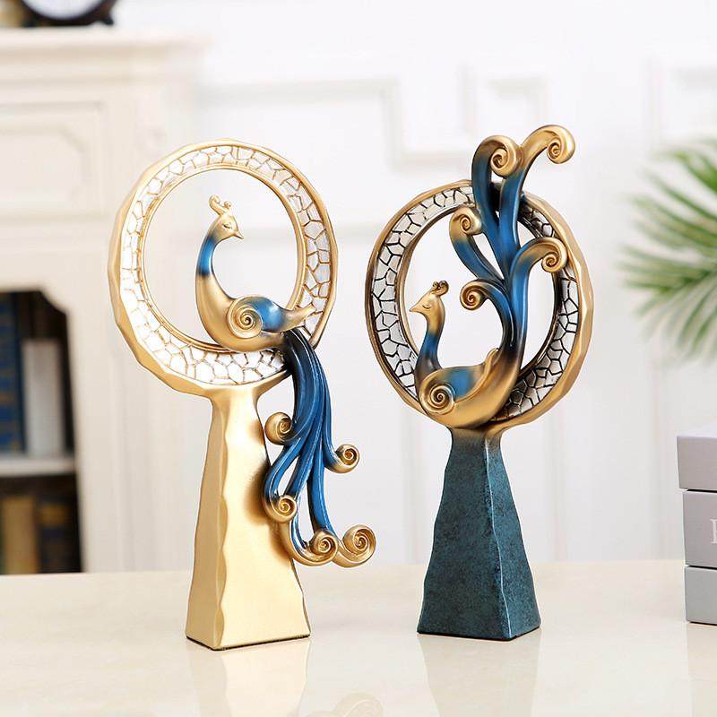 中式奇特孔雀树脂工艺品饰品客厅家居桌面电视柜玄关装饰礼品摆件,家居饰品,装饰摆件,淘宝优惠券,粉丝福利购,淘宝优惠卷