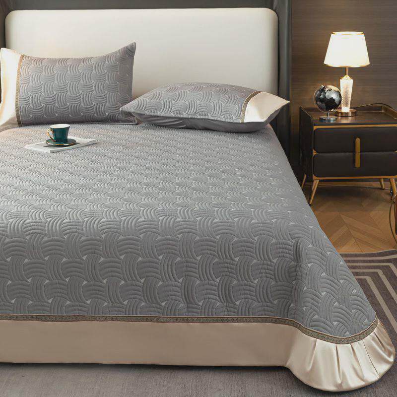 床盖双面棉棉三件套绗缝夹棉榻榻米床单单件四季通用