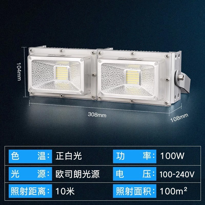 海阁拉斯高亮led投光灯100w200瓦足球篮球场户外防水广场照明灯具