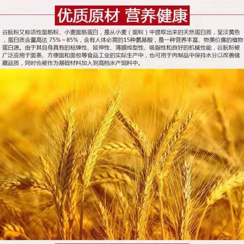 谷朊粉100目面条饺子皮增筋拉丝面筋粉活性面筋专用粉小麦粗蛋白