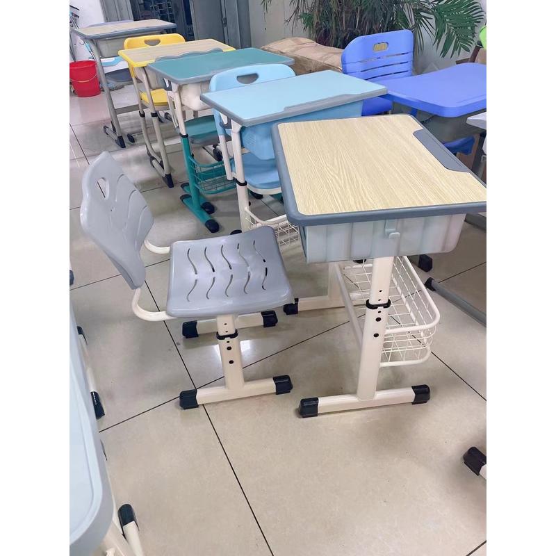 单人儿童学习课桌可升降学生课桌椅套装简约培训辅导班桌椅
