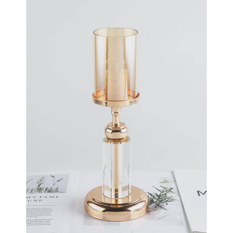 网红复古欧式轻奢水晶烛台婚庆道具家居装饰样板间玻璃罩烛台摆件,家居饰品,烛台,淘宝优惠券,粉丝福利购,淘宝优惠卷