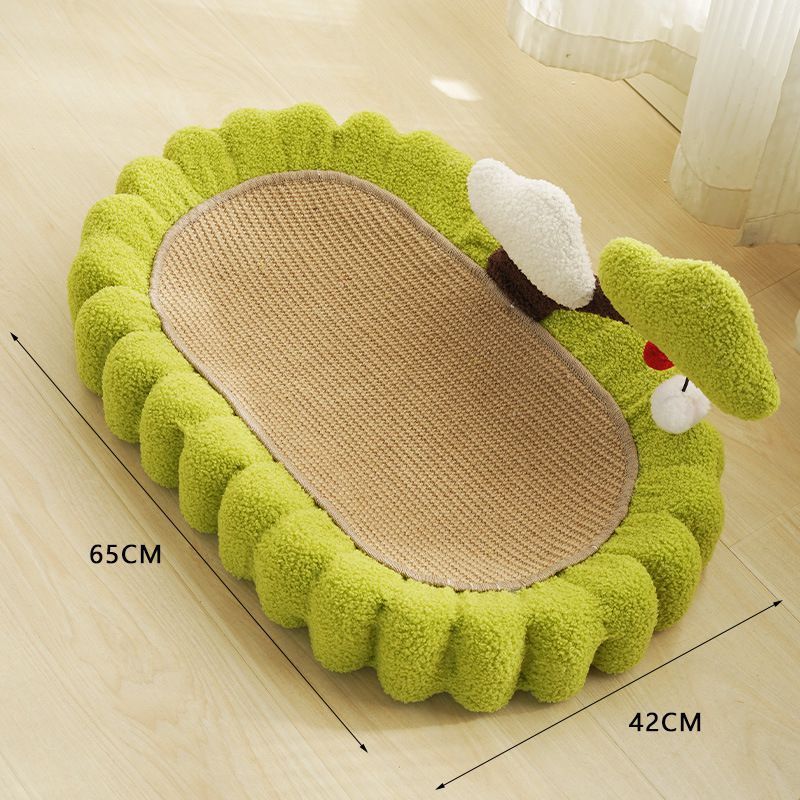 摇钱树猫抓板剑麻椭圆盆加宽大号抓耐用磨猫咪不掉屑猫窝磨爪一体