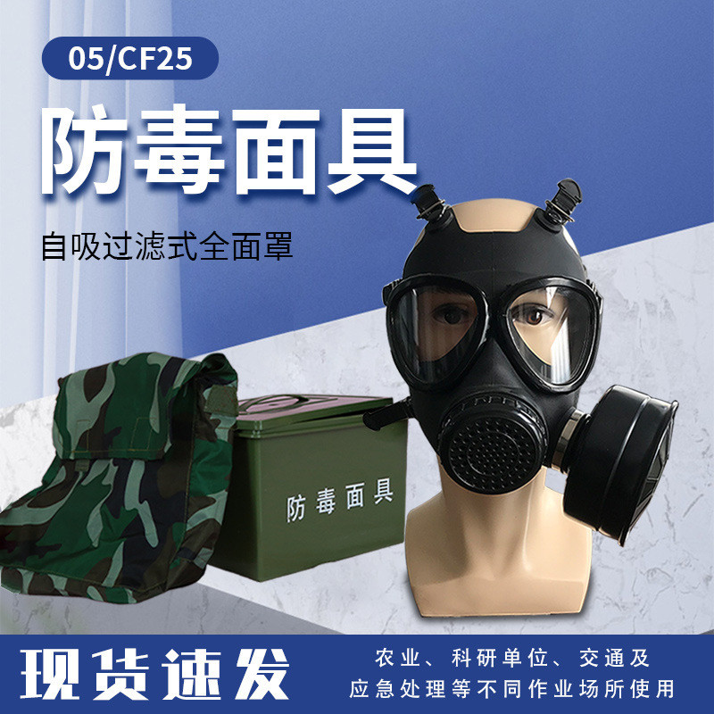 CF25防毒面具防尘毒烟毒雾实验生化核污染喷漆自吸过滤式全面罩
