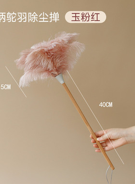 9opu批发掸粉鸵鸟羽毛掸竹长柄鸡毛掸子静电除尘肉扫灰禅子装饰掸
