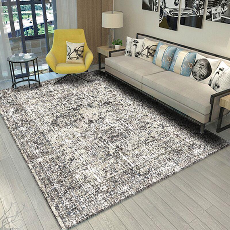 新款波西米亚地垫复古入户客厅地毯办公室吸水时尚ins风耐脏地垫