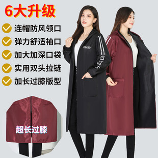 防水加绒加厚罩衣女加长款秋冬新款防油围裙厨房家用工作服男大褂