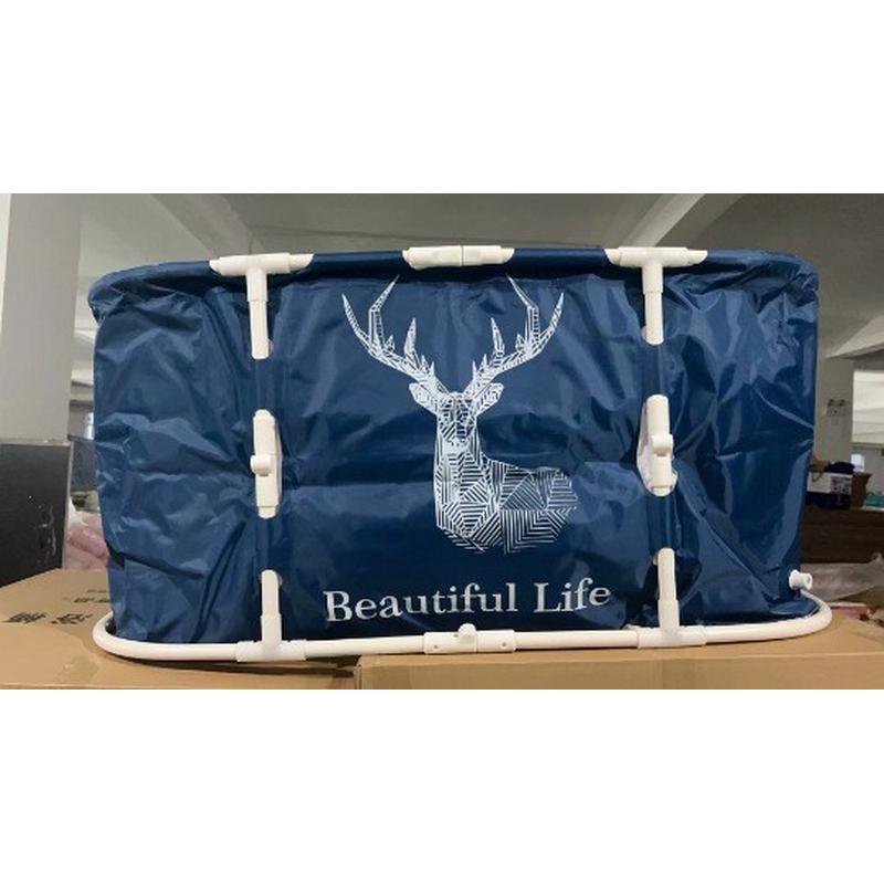 折叠一键免安装长方形浴桶家用加厚保温泡澡桶