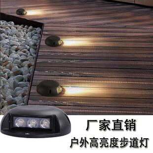 led步道灯免过道草坪花园灯户外防水侧面发光开孔地埋灯酒店壁灯