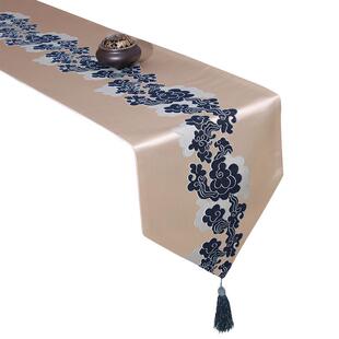 中式祥云桌旗酒店宴会古典植物花卉新款简约桌旗桌旗直销