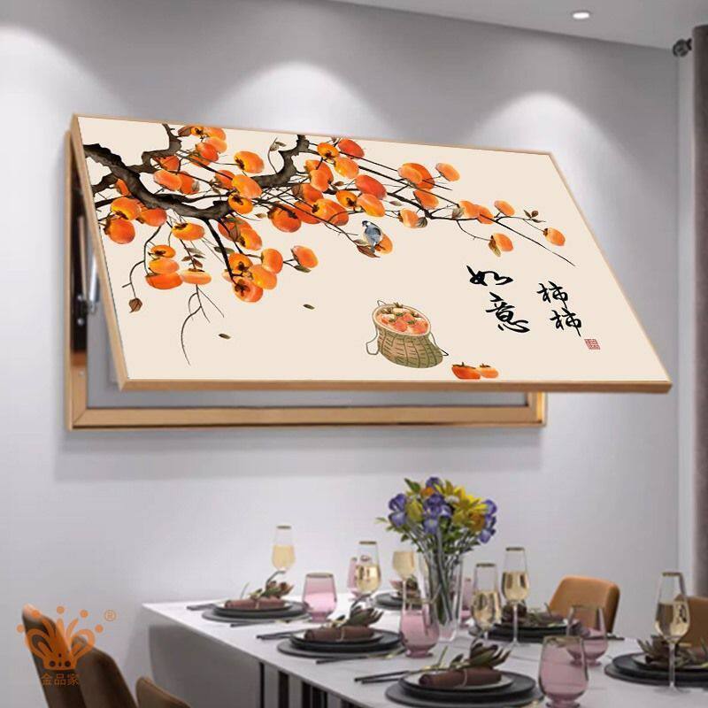 现代简约液压杆开关遮挡配电箱电闸盒电表箱装饰画大尺寸挂画壁画