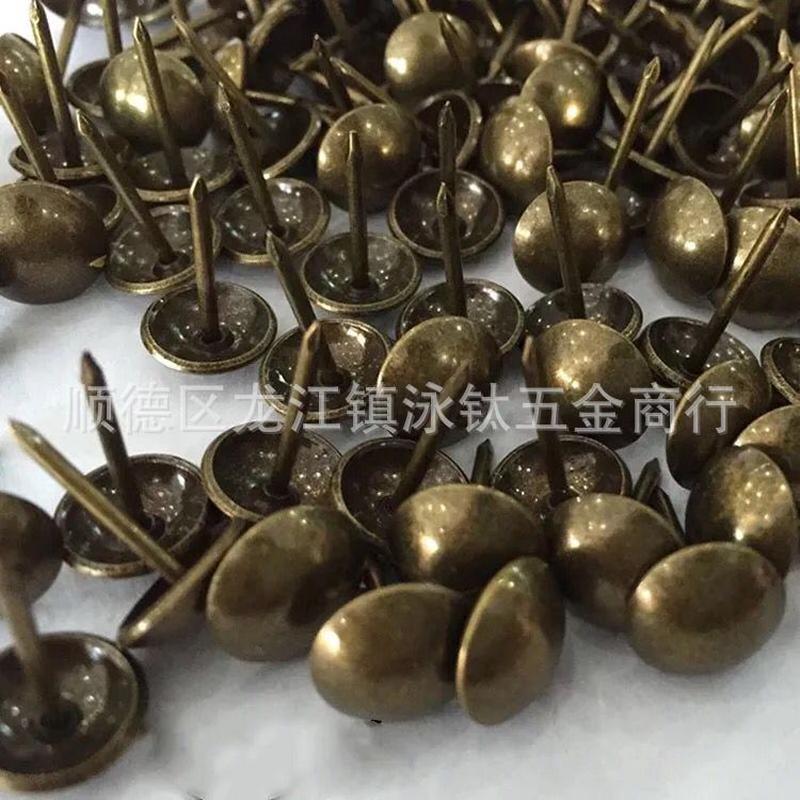 现货加厚纯铜泡钉沙发装饰泡钉仿古钉软包硬包光面泡钉厂家