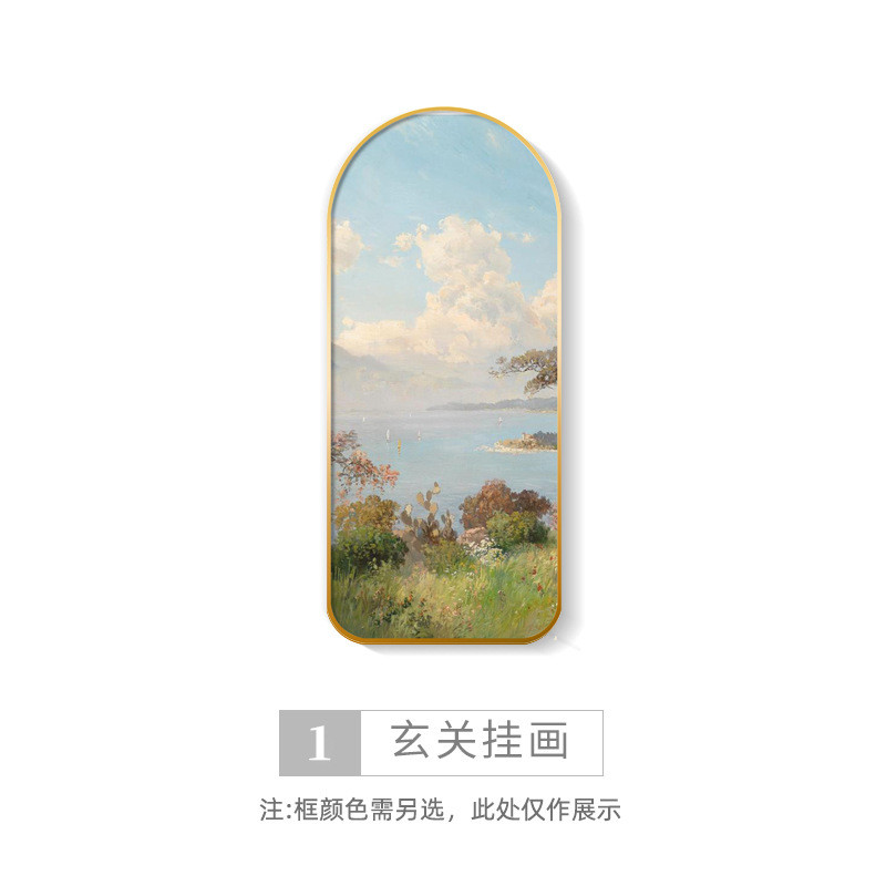 m2o8批发法式走廊风景装饰画客厅玄关挂画壁画美式复古风墙画轻奢
