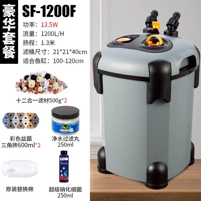 筒鱼缸过滤器外置三合一净水循环草缸滤过滤桶水族箱缸外水家用