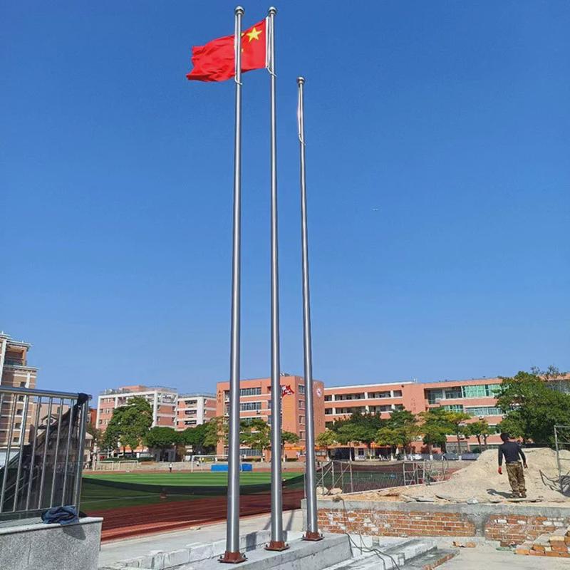 福建不锈钢手摇式旗杆学校公司单位户外锥形分节9米12米15米18米