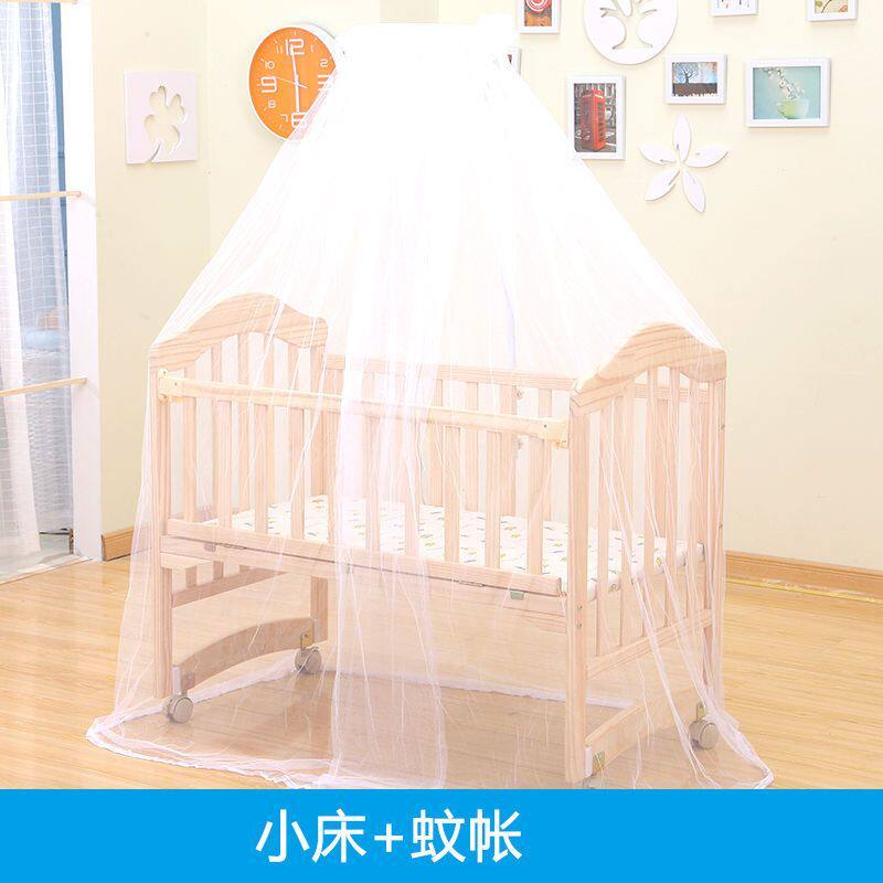 实木婴儿床新生儿实木无漆环保宝宝床摇篮床变移动可书桌拼接新款