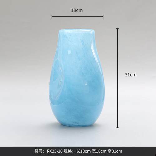 博西家居彩色春笋不规则按坑水培软装花瓶摆件家居玻璃饰品花器