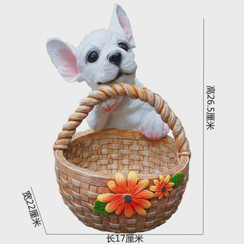 庭院花园动物盆景仿真狗狗花盆摆件植物多肉养殖阳台景观书桌可爱