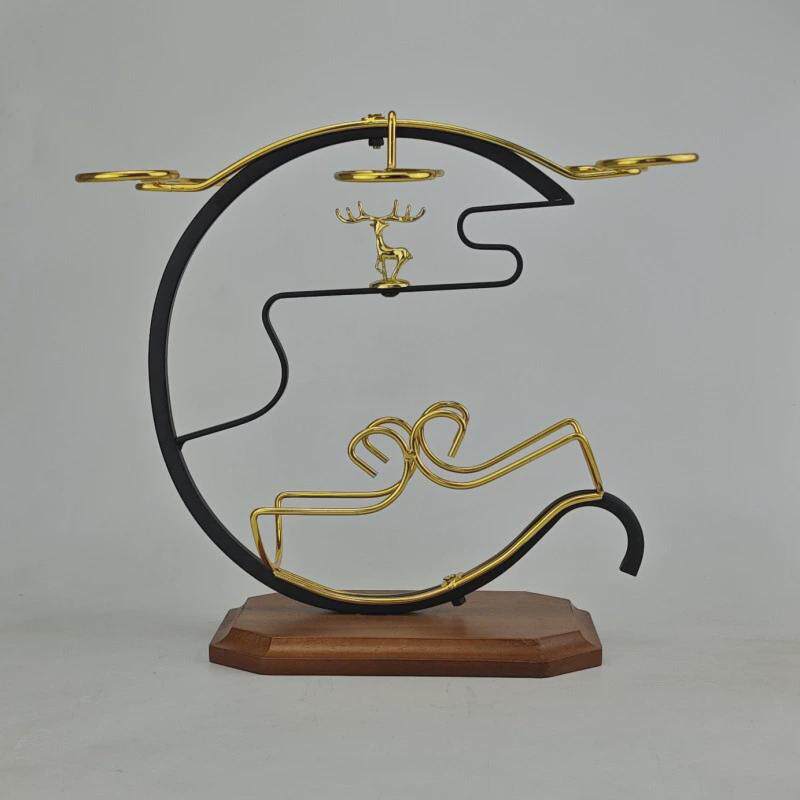 创意新中式酒柜内红酒架酒架子摆件展示架倒挂悬挂摆酒装饰家用