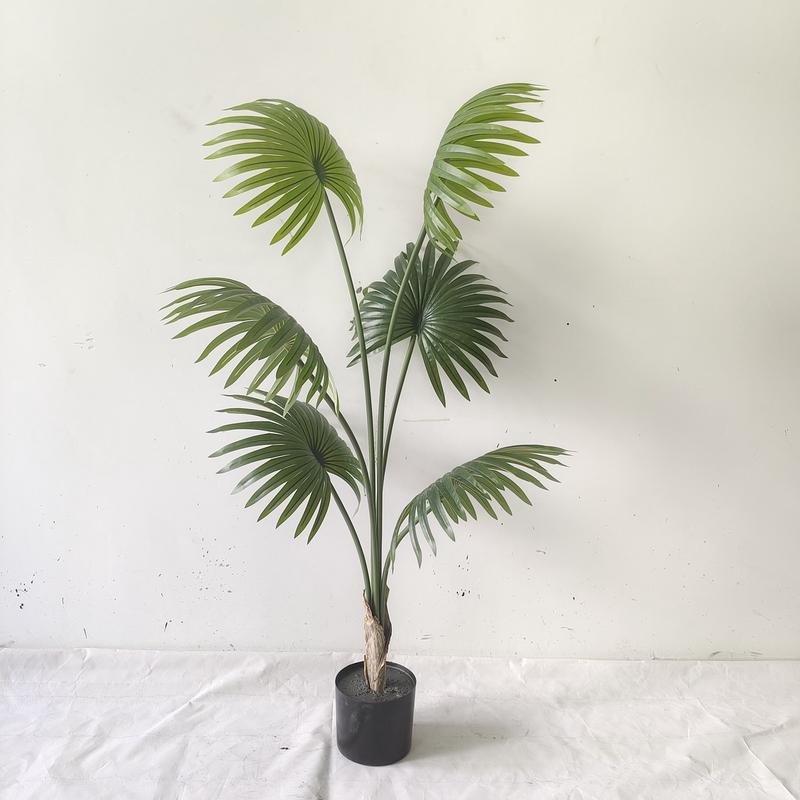 仿真植物软装加州假绿植盆栽摆件仿真装饰蒲葵扇葵棕榈树现货