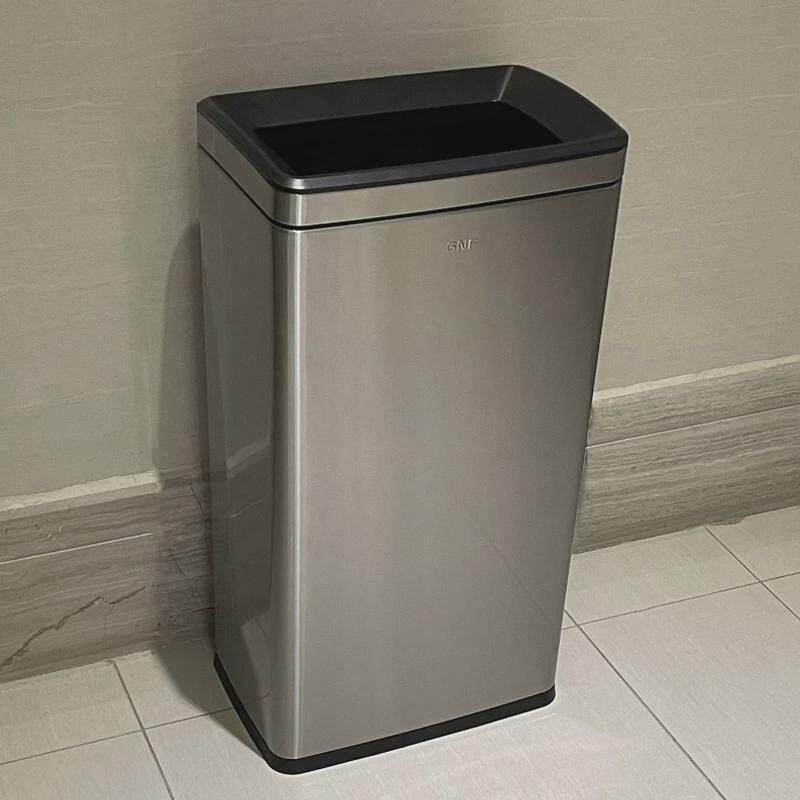 商场不锈钢垃圾桶50L大容量40L走廊洗手间公司20L小号方形无盖P*