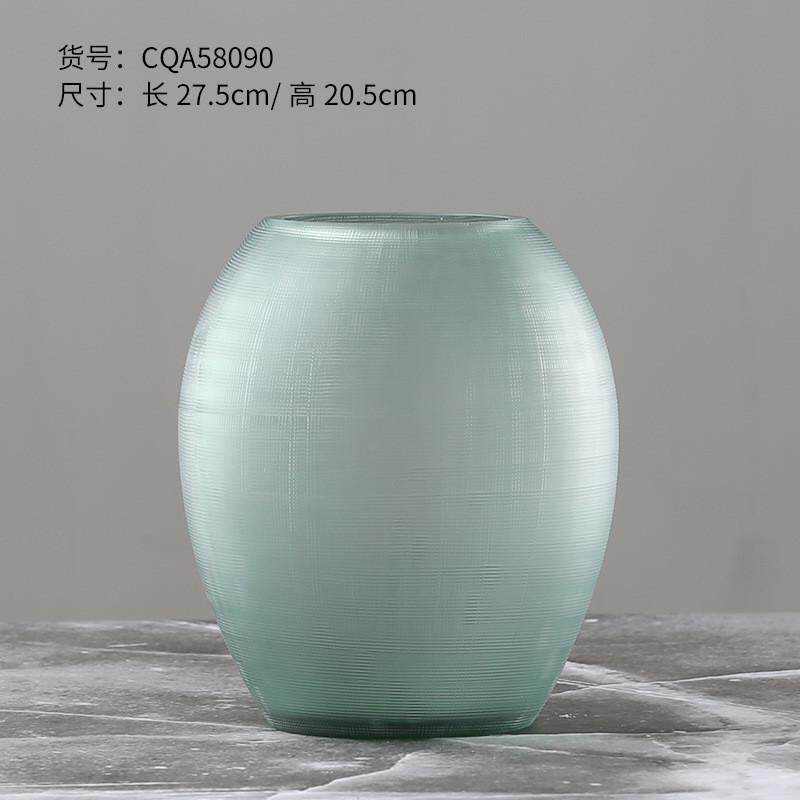 欧式彩色透明玻璃花瓶现代简约家居客厅干花装饰摆件器样板间插