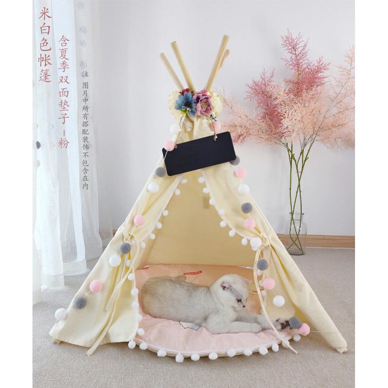 猫窝狗帐篷窝封闭式夏季狗屋北欧ins风可拆棉耐抓别墅小型犬