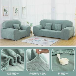 a947老式 全包套罩弹力简易皮沙发防猫抓旧翻新 通用型套套2022新款