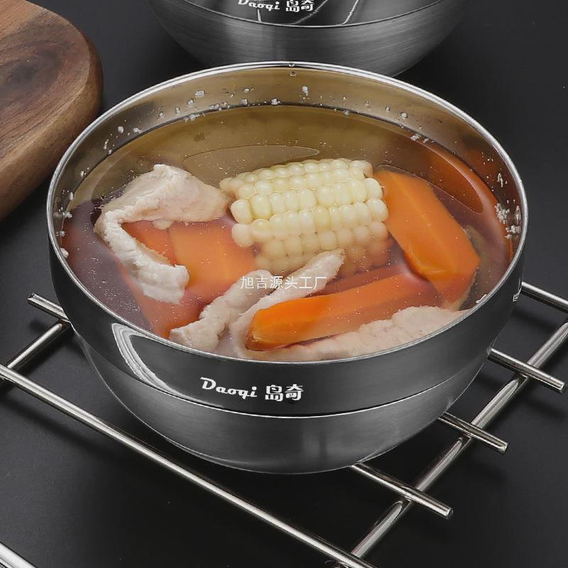 热销304不锈钢碗便携式碗筷套装旅游外出餐具儿童饭碗露营旅行