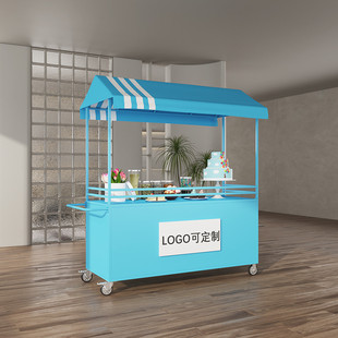 移动摆摊车夜市摆地摊位小推车网红户外推广车售货车景区货架花车