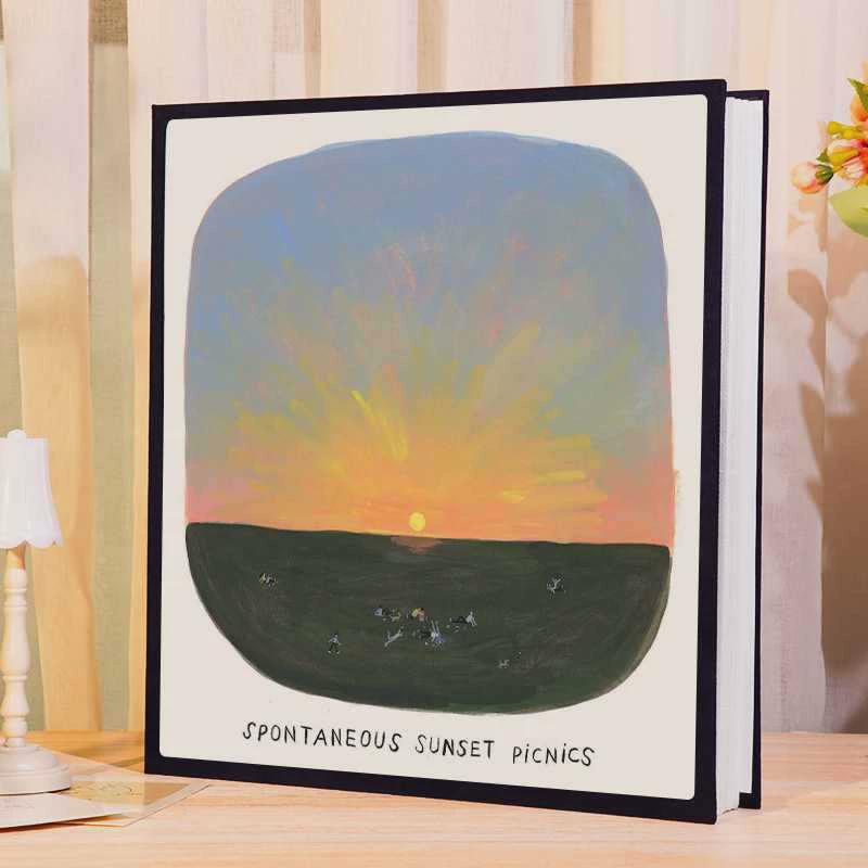 5寸6插页式相册本大容量家庭版影集纪念册情侣5寸相簿过塑混合装