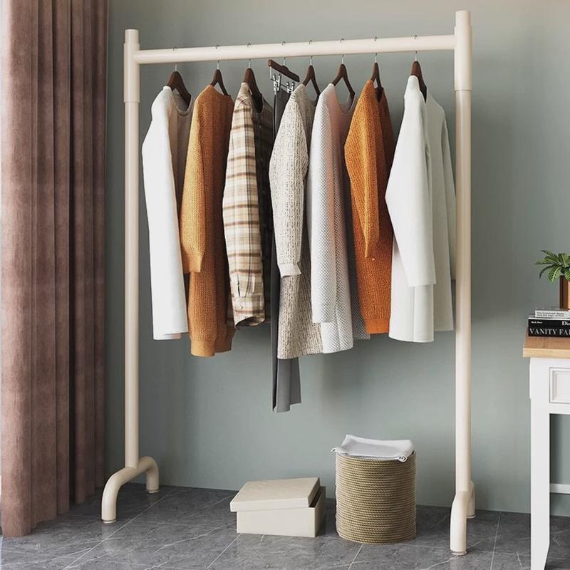 落地家用晾衣架学生宿舍折叠卧室内晒挂衣服架子简易收纳凉衣杆子