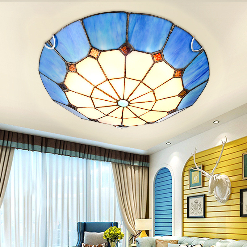 蒂吸顶灯卧室儿童房间灯地中海凡尼简约客厅餐厅吸顶灯阳台走廊灯