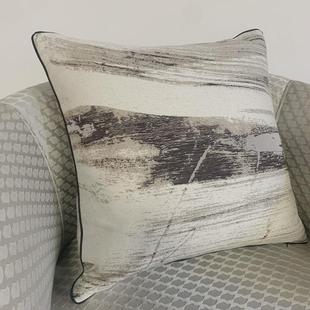 沙发抱枕现代抽象厚实提花高档别墅客厅靠背45x45cm含芯