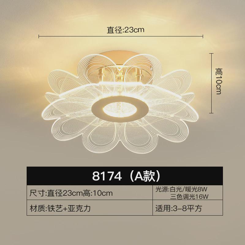 简约现代走廊过道阳台吸顶灯入户灯饰网红餐厅衣帽间天花板楼梯具