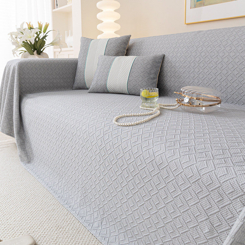 夏季冰丝沙发巾夏天凉感沙发盖布2024新款高级感坐垫全包万能套罩