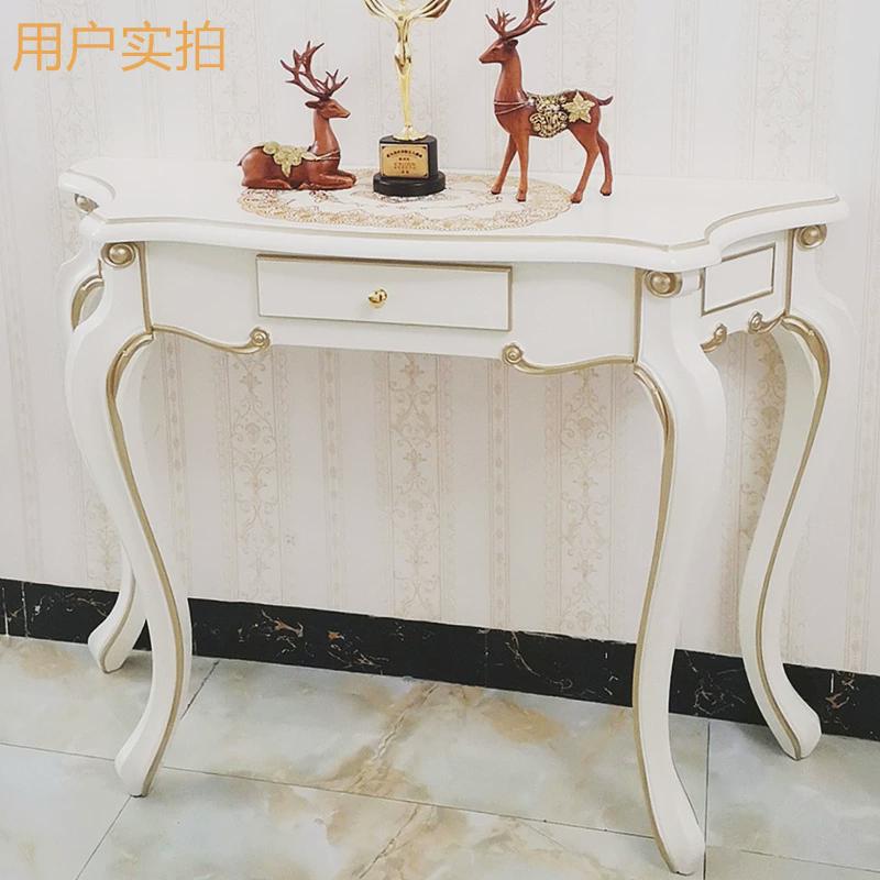欧式玄关柜入户桌子靠墙现代简约半圆简欧神台供桌家用走廊置物架
