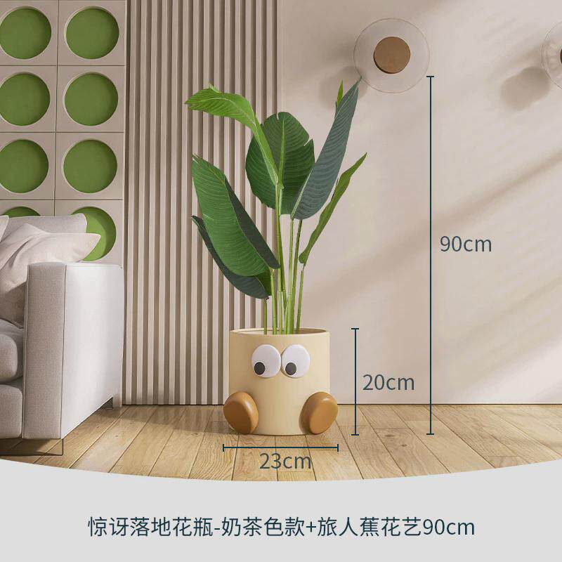 仿真绿植花瓶摆件电视柜旁边盆栽家居装饰品客厅落地创意花盆