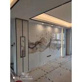 玄关3d瓷砖背景墙微晶石仿大理石过道现代简约装 饰轻奢客厅背景墙