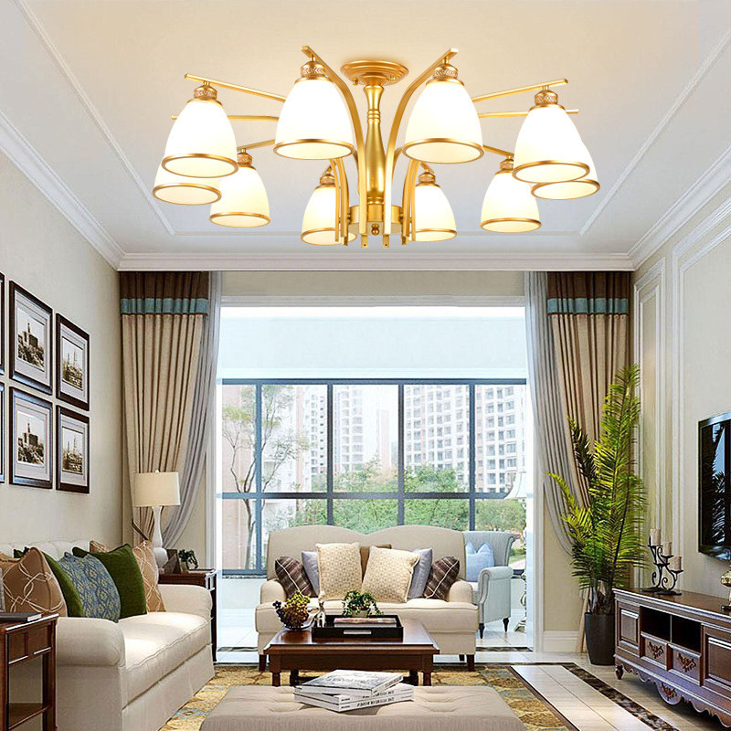 美式吸顶灯客厅灯卧室灯北欧餐厅灯现代简约主卧田园乡村灯具
