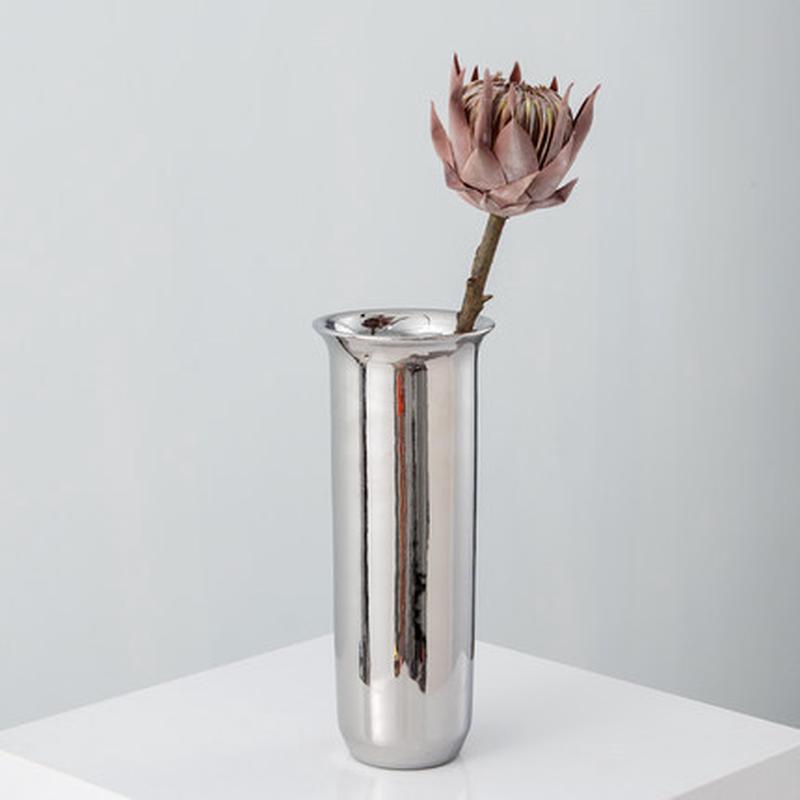 轻奢现代简约陶瓷直筒花瓶高端鲜花插花客厅装饰艺术品摆件