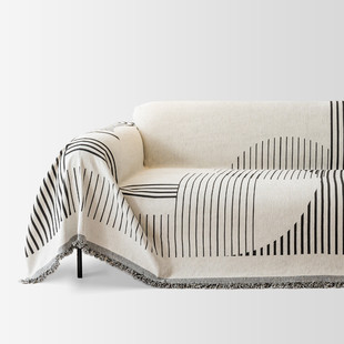 卡通可爱ins风雪尼尔沙发巾一整片式全盖沙发布罩四季通用防猫抓