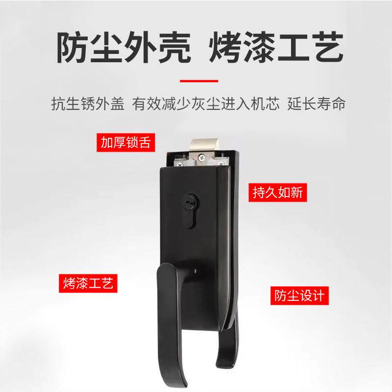 办公室高隔断玻璃门执手玻璃门单门双门缺口平口锁执手锁带把手锁