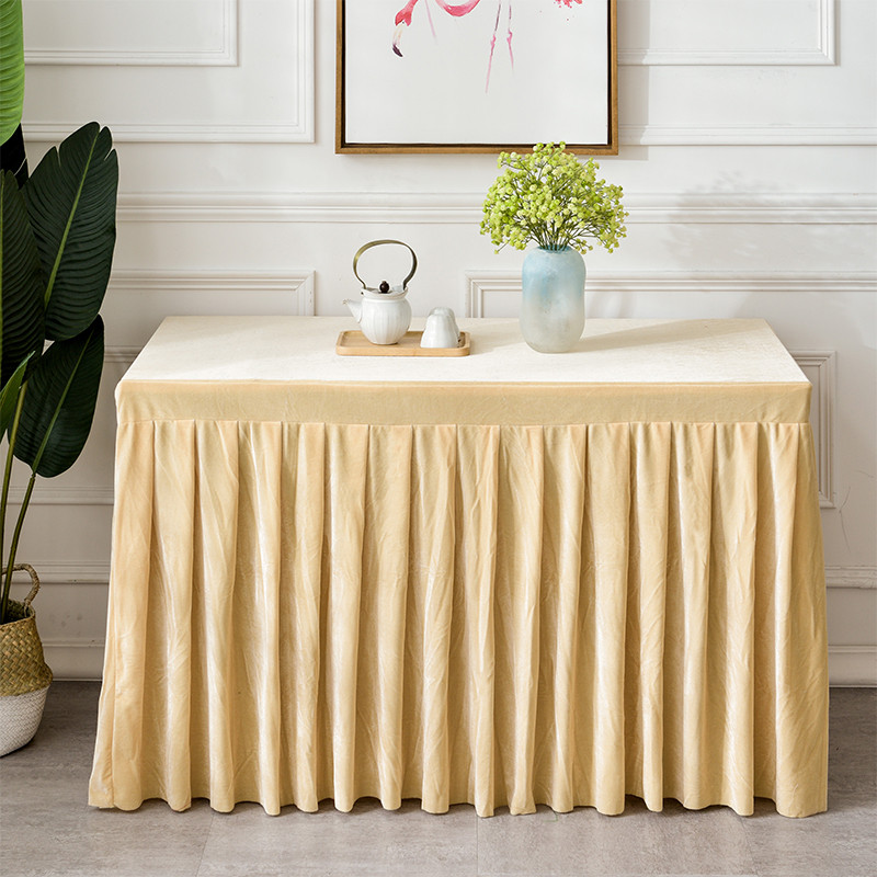 0bre金丝绒黑色会议桌布活动展会轻奢台布长方形感定制绒布