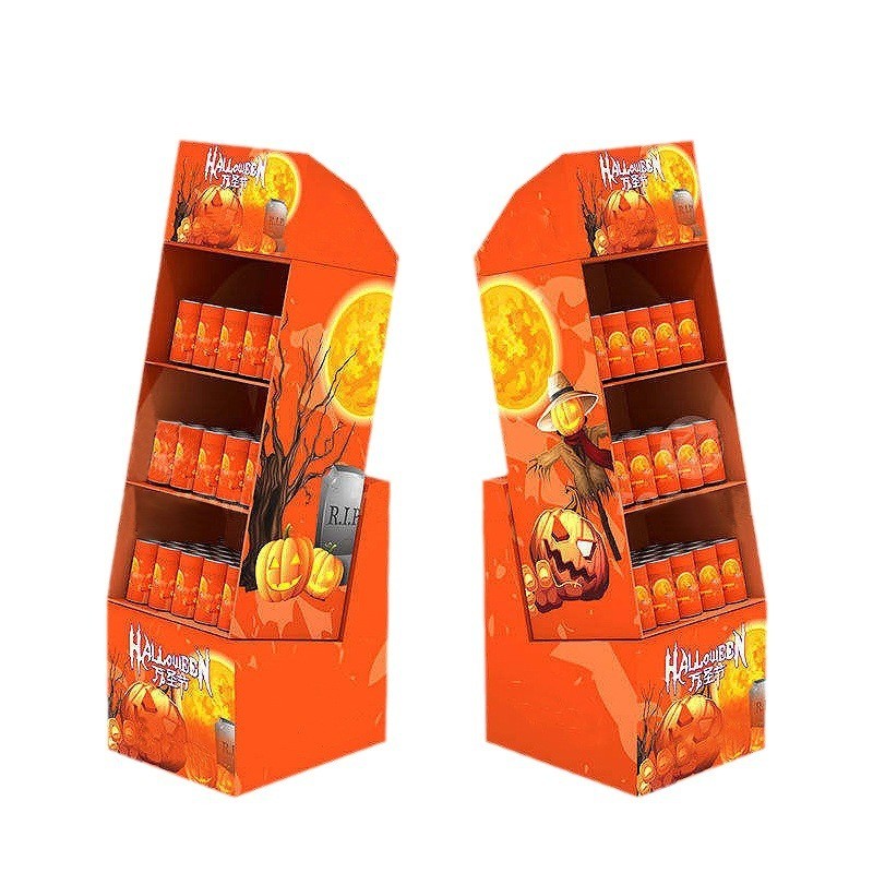 外贸万圣节商超展示架户外超市展示架万圣节主题落地展示架