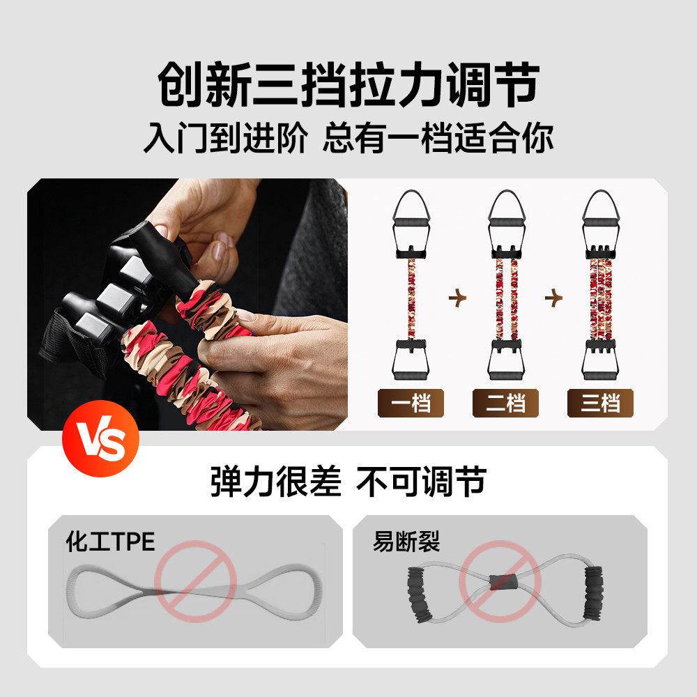 拉力器女开肩美背锻炼身体健身器材家用拉力带练背神器弹力拉力绳