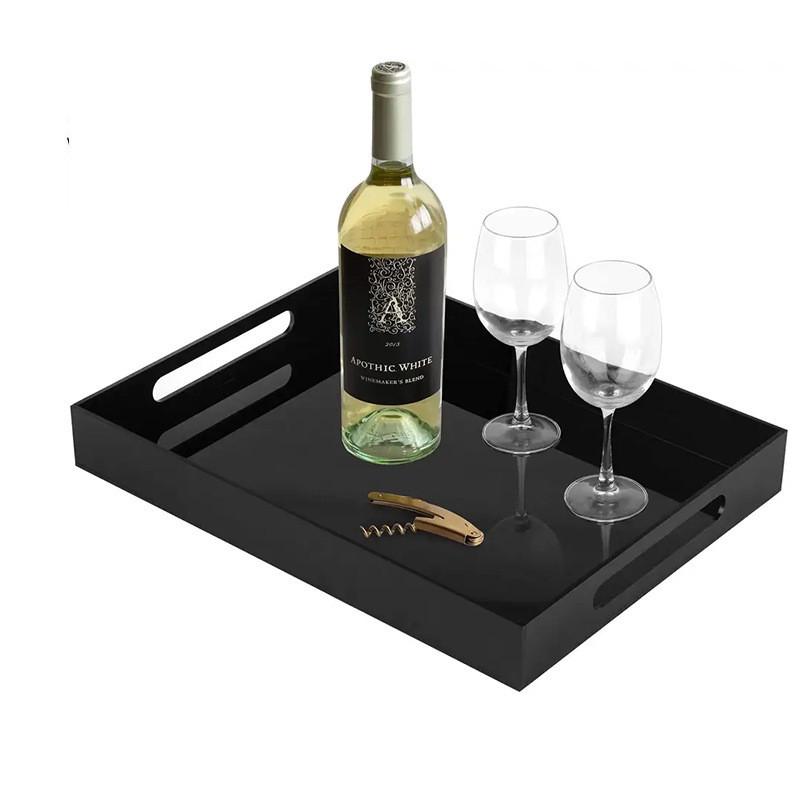 亚克力托盘彩色客厅餐厅摆件水果方形托盘酒店用品桌面整理收纳盒