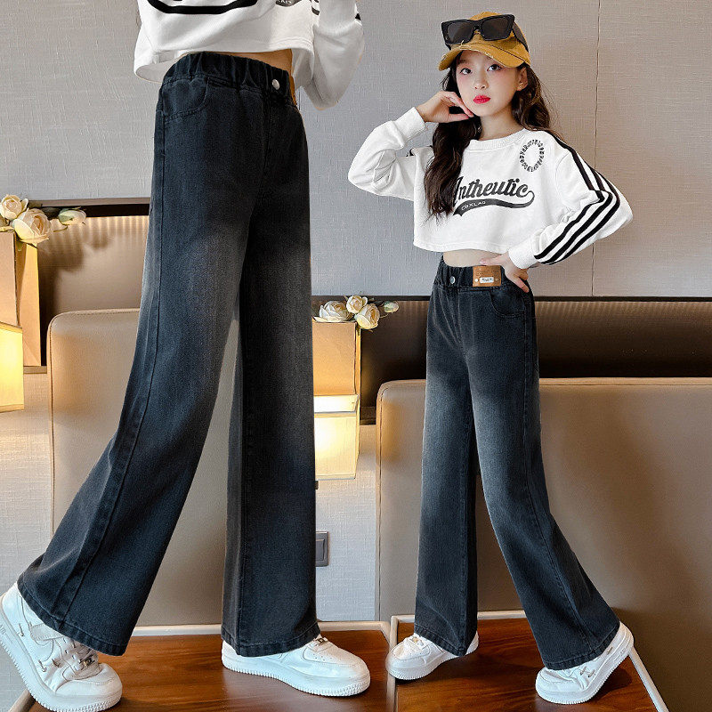 女大童2024新款春装洋气直筒阔腿裤春款儿童春秋季,童装/婴儿装/亲子装,裤子,淘宝优惠券,粉丝福利购,淘宝优惠卷