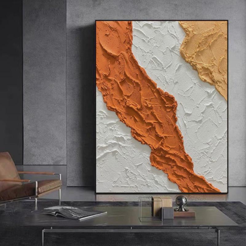 纯手绘油画抽象砂岩肌理画立体装饰画餐厅客厅玄关办公室酒店挂画图片