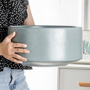 花盆大口径大号陶土盆陶瓷矮款 简约创意蝴蝶兰多肉绿萝盆栽